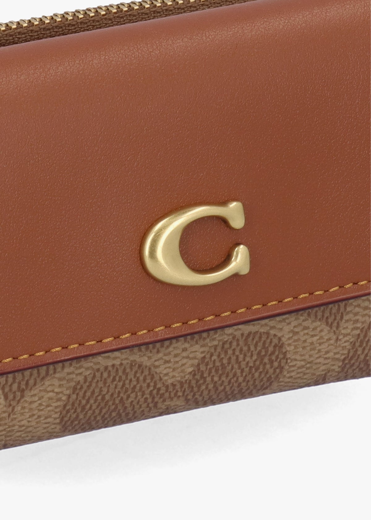 Essential Signature Coated Canvas Tan Caramel Card Holder Wallet