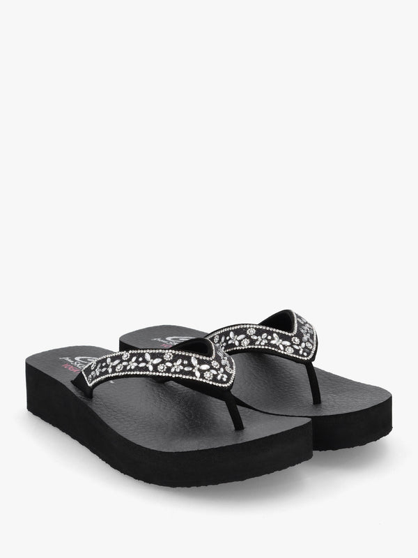 Women’s Vinyasa Butterfly Kiss Black Flip Flops