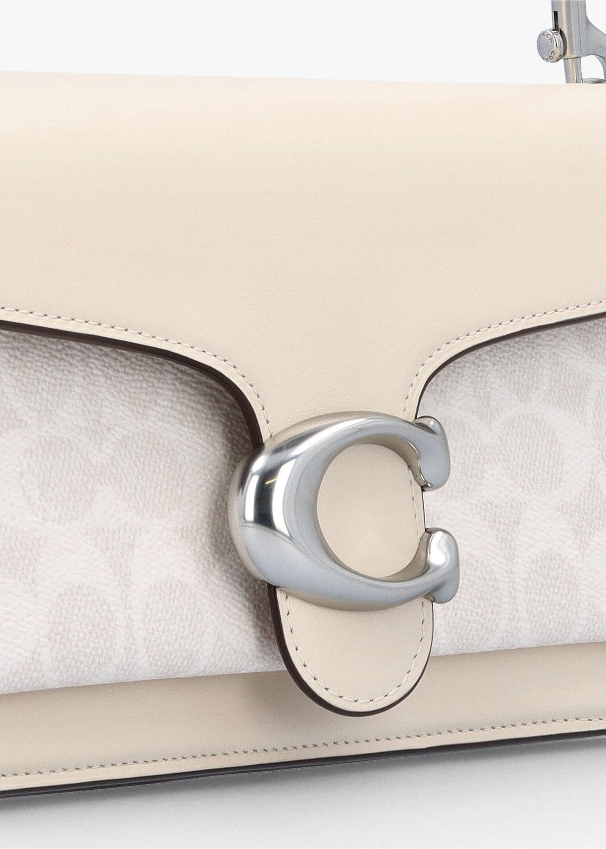 Tabby 26 Signature Coated Canvas White Chalk Shoulder Bag