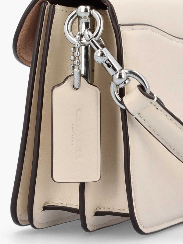 Tabby 26 Signature Coated Canvas White Chalk Shoulder Bag