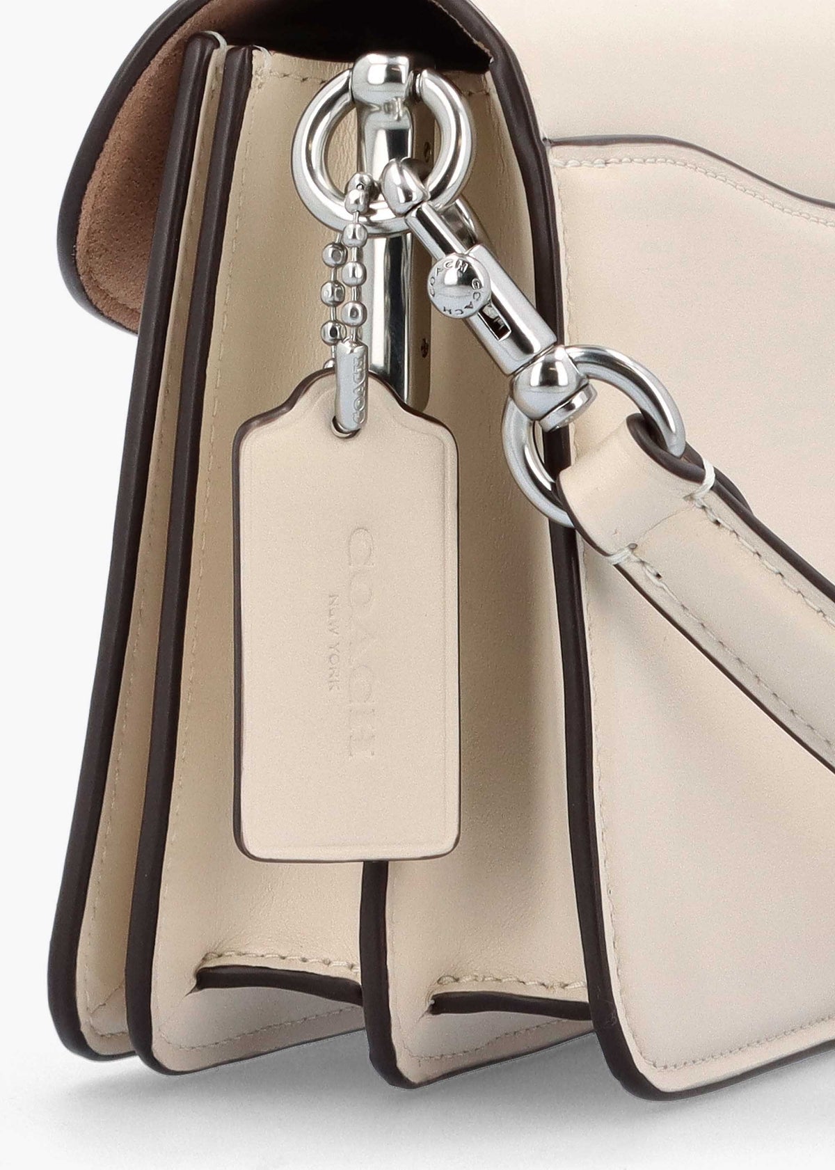 Tabby 26 Signature Coated Canvas White Chalk Shoulder Bag