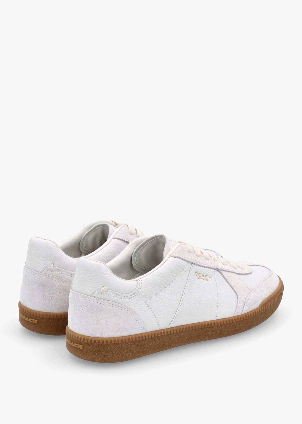 Ellis Optic White Leather & Suede Trainers