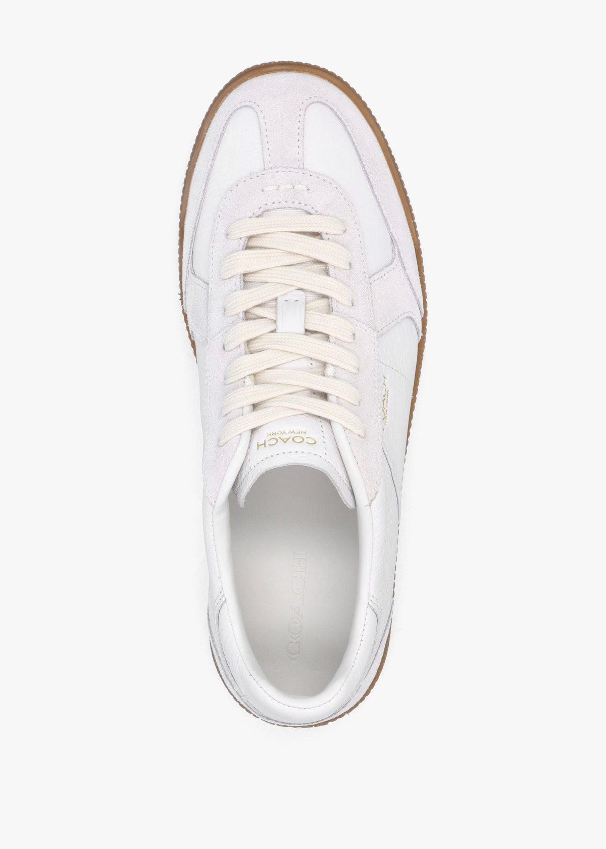 Ellis Optic White Leather & Suede Trainers