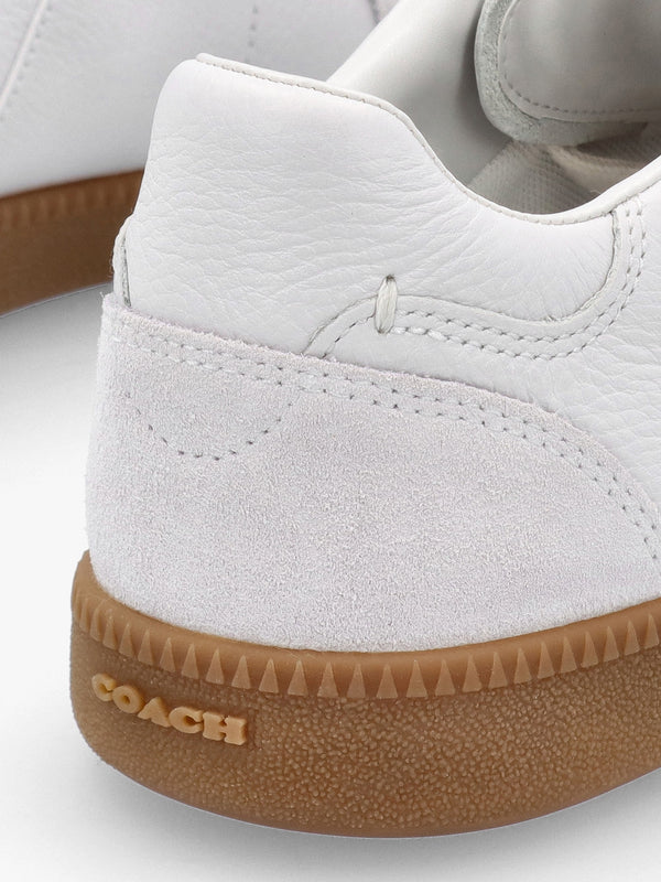 Ellis Optic White Leather & Suede Trainers