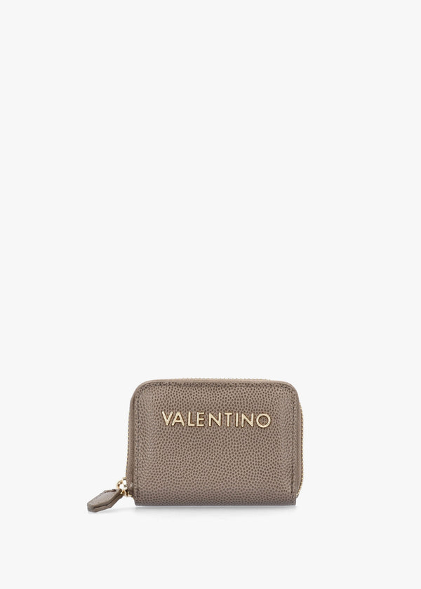 Divina Taupe Pebbled Coin Purse