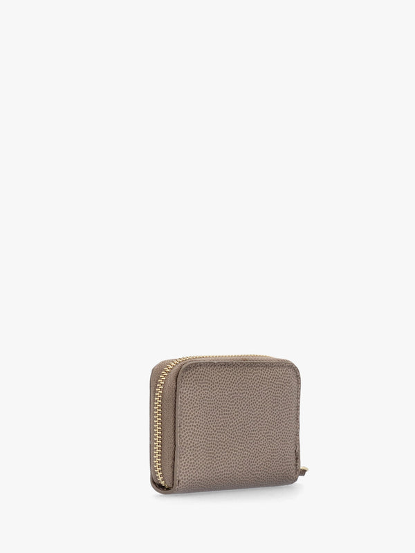 Divina Taupe Pebbled Coin Purse