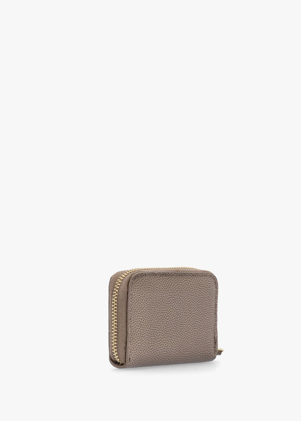 Divina Taupe Pebbled Coin Purse