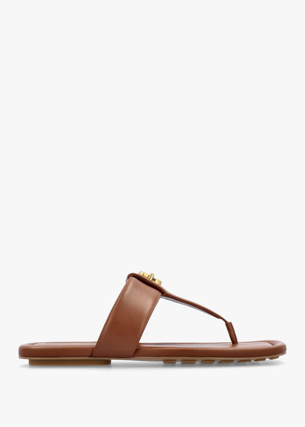 The Dual T Strap Brandy Leather Sandals