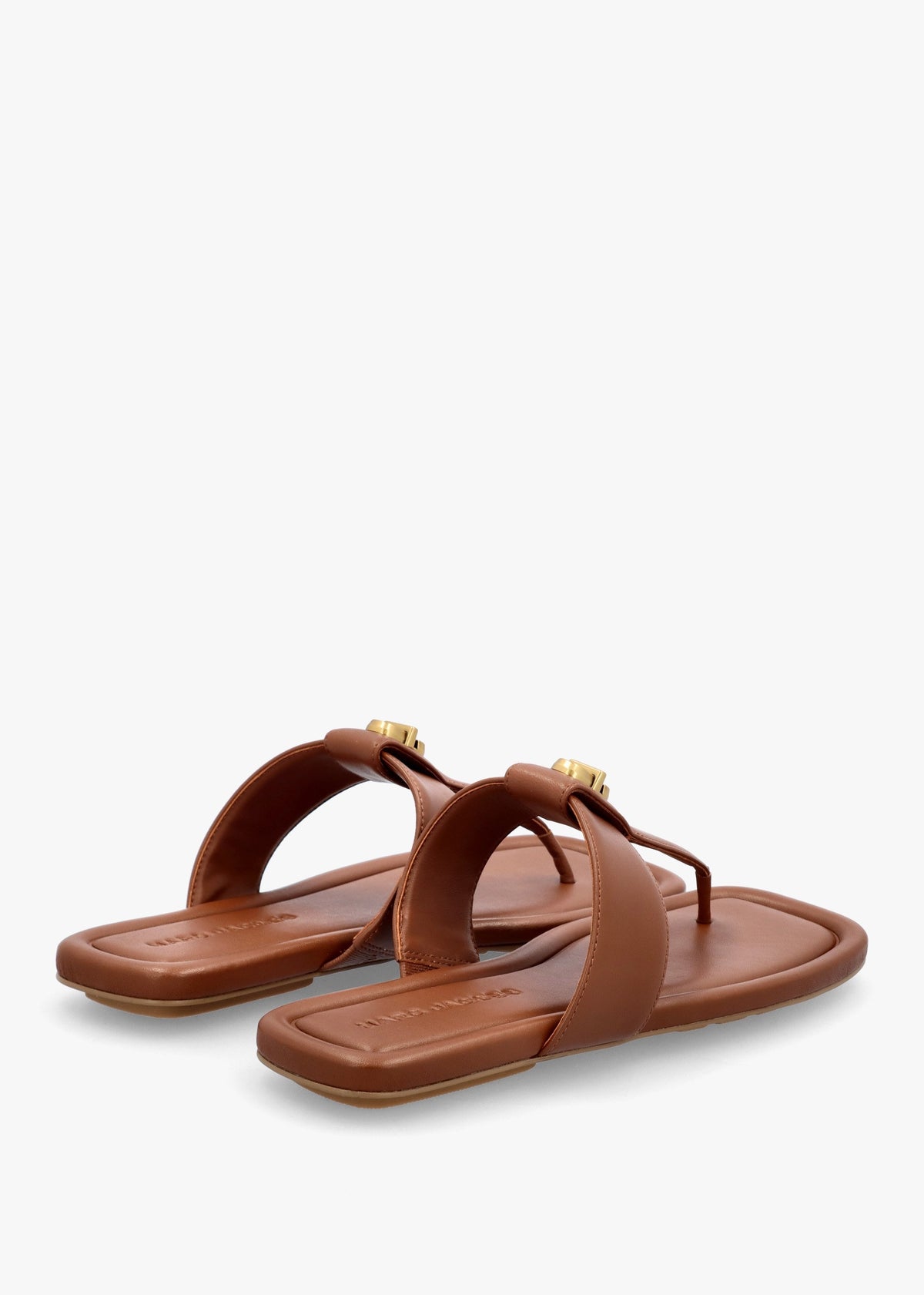The Dual T Strap Brandy Leather Sandals