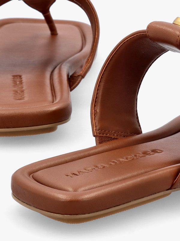 The Dual T Strap Brandy Leather Sandals