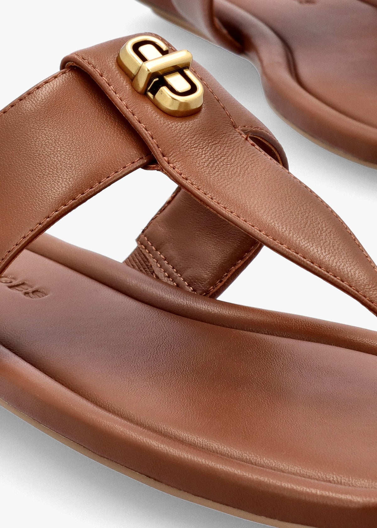 The Dual T Strap Brandy Leather Sandals