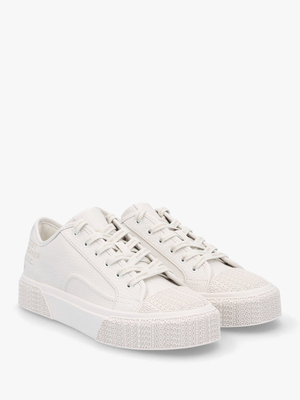 The Leather Cotton White Trainers