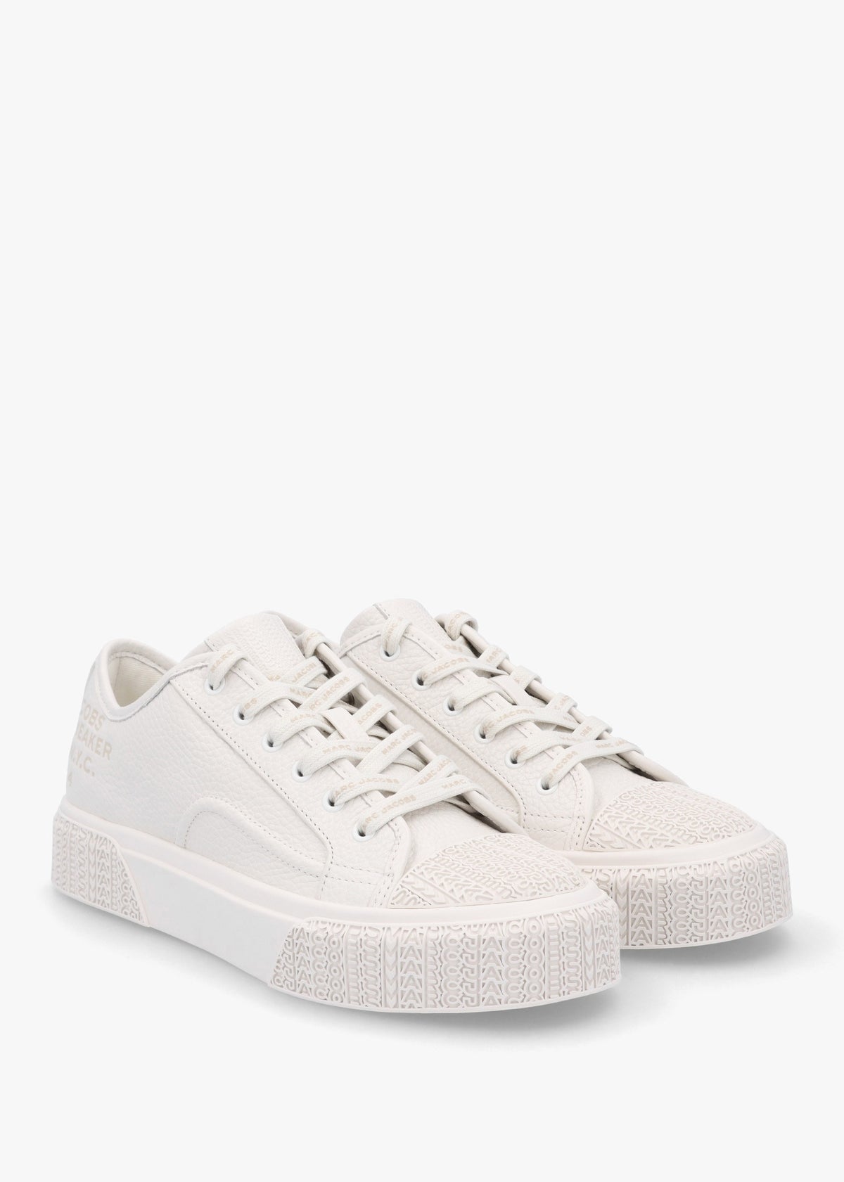 The Leather Cotton White Trainers