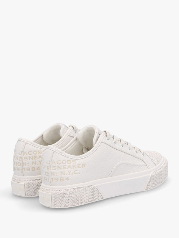 The Leather Cotton White Trainers