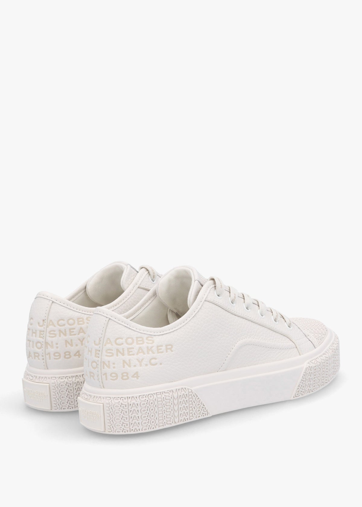 The Leather Cotton White Trainers