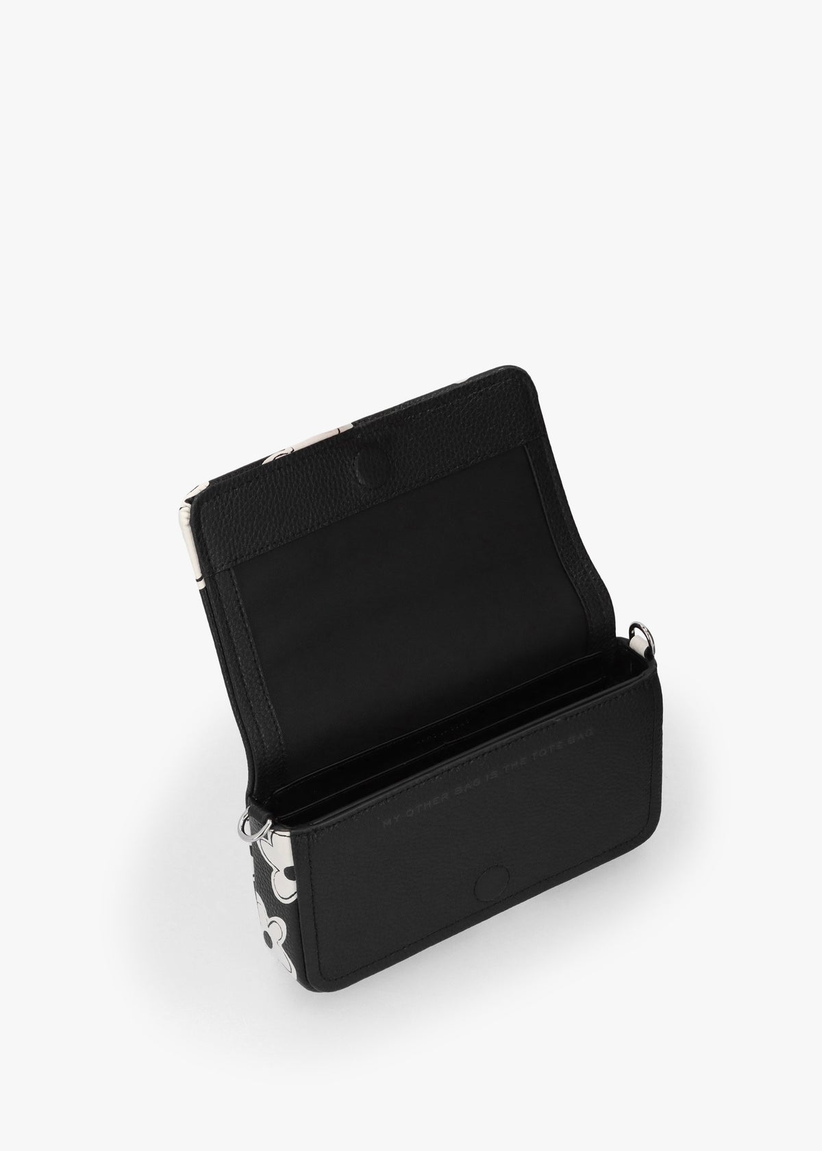 The Daisy Mini Black White Leather Cross-Body Bag