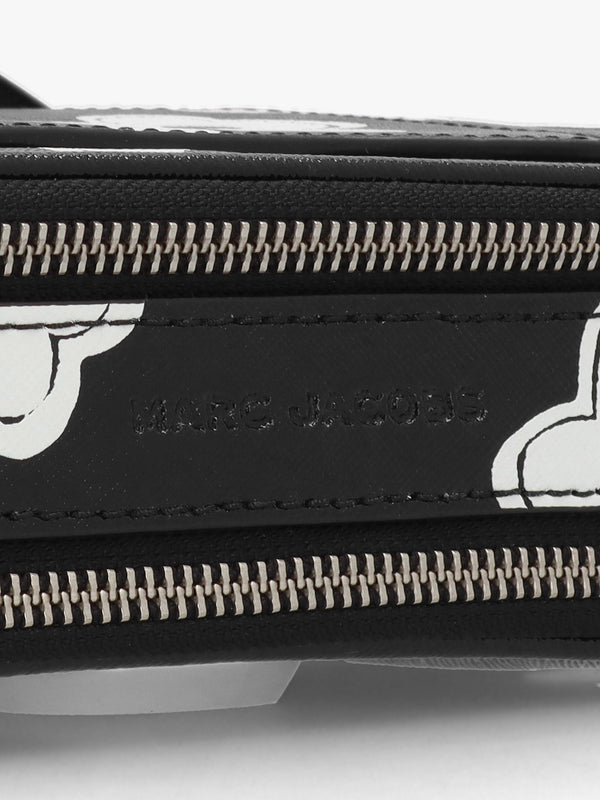 The Daisy Snapshot Black White Leather Camera Bag