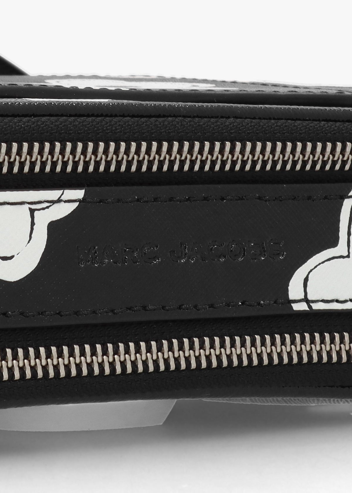 The Daisy Snapshot Black White Leather Camera Bag