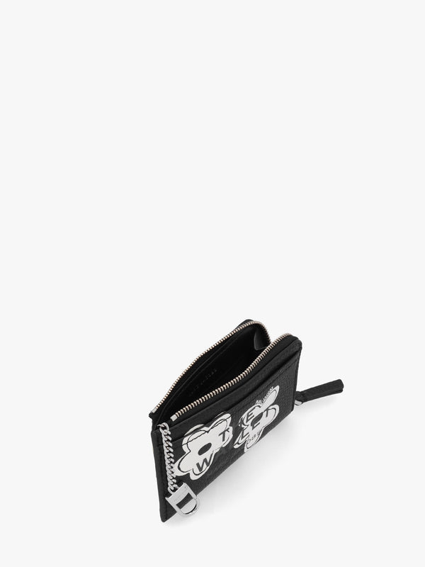 The Daisy Top Zip Multi Black White Wallet