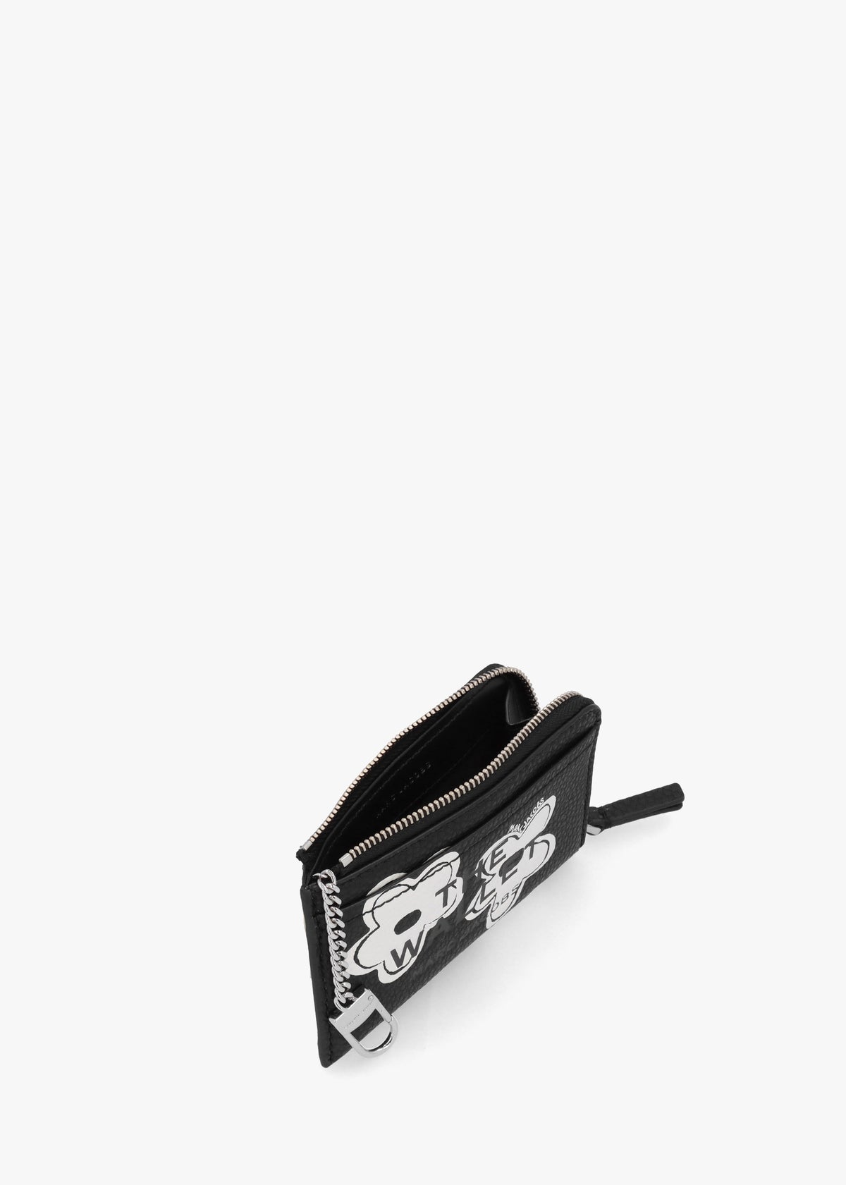 The Daisy Top Zip Multi Black White Wallet