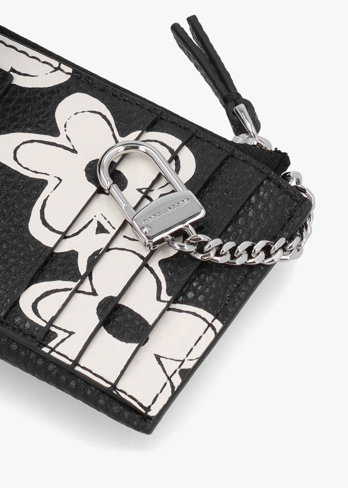 The Daisy Top Zip Multi Black White Wallet