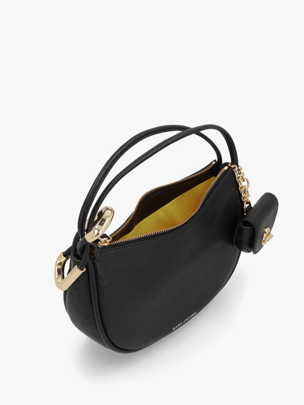 The Dual Black Leather Hobo Bag