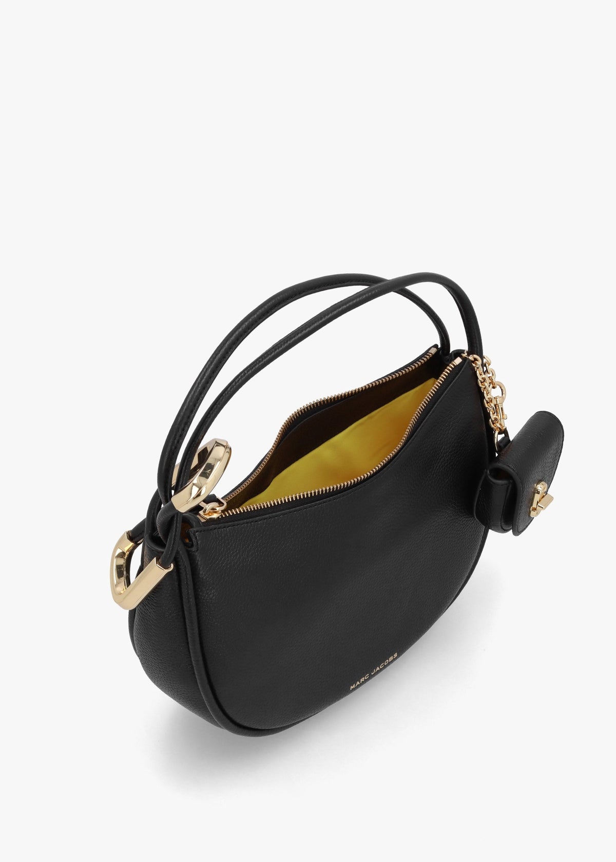 The Dual Black Leather Hobo Bag