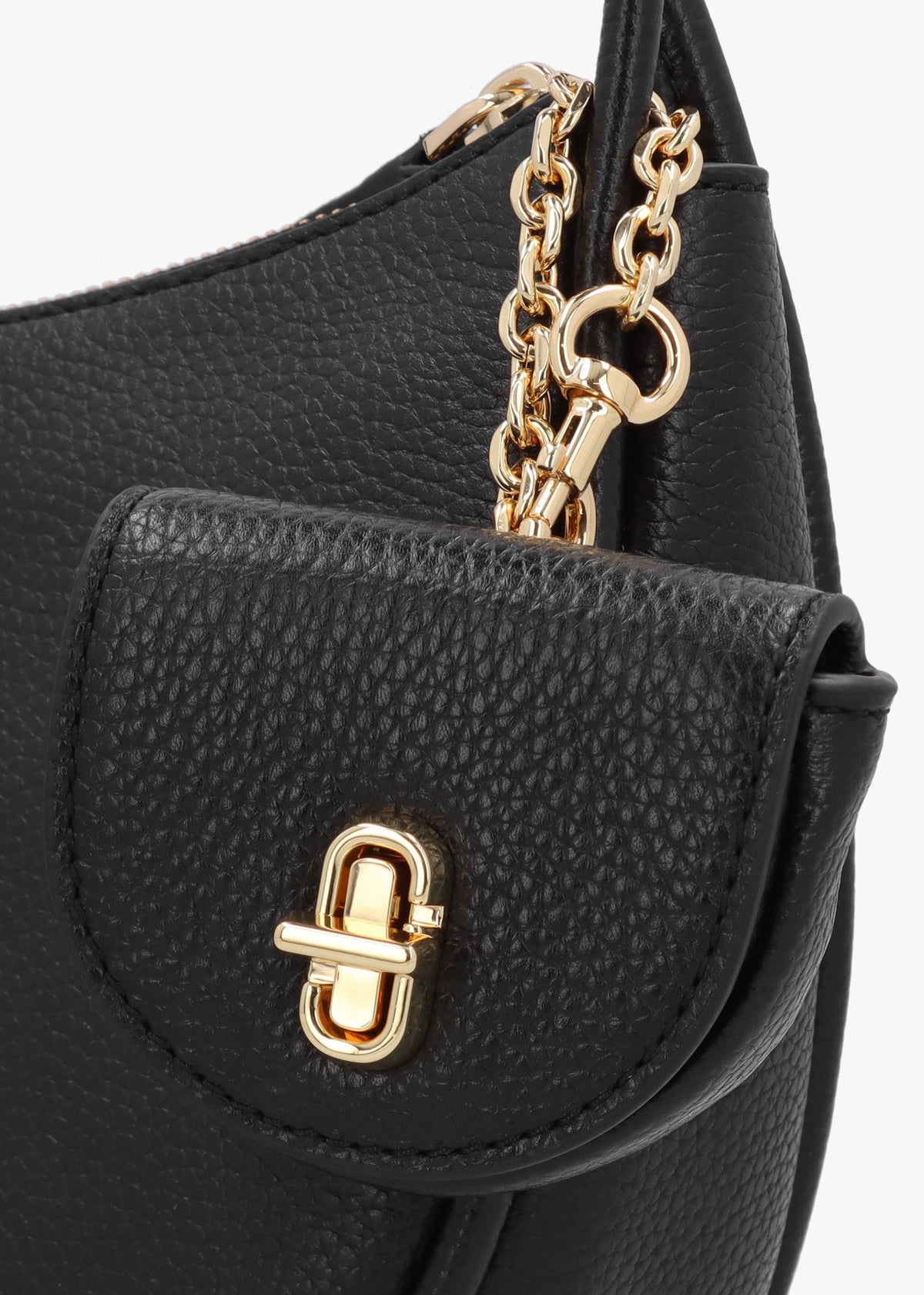 The Dual Black Leather Hobo Bag