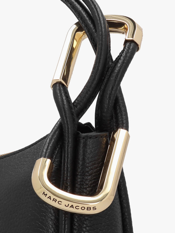 The Dual Black Leather Hobo Bag