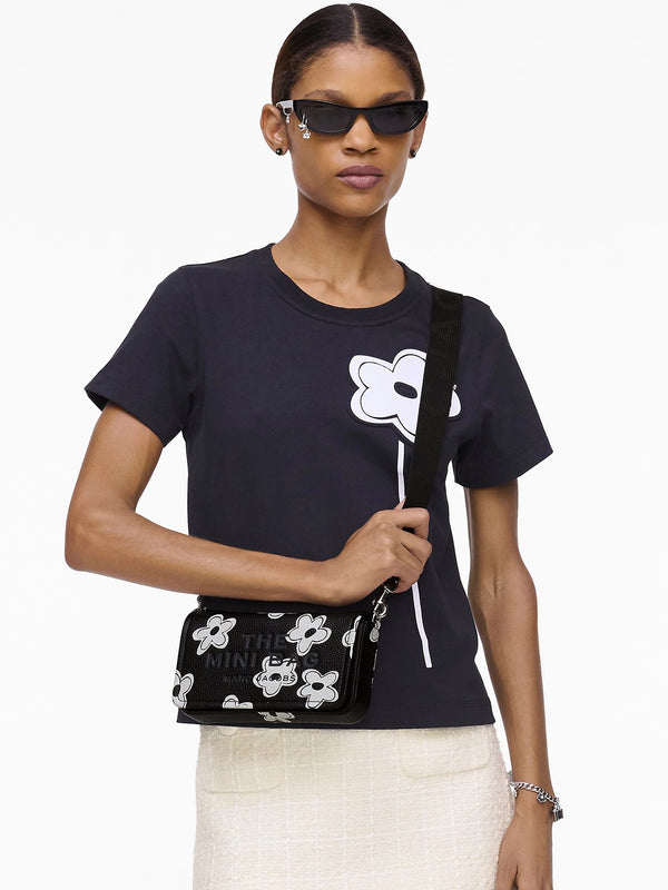 The Daisy Mini Black White Leather Cross-Body Bag