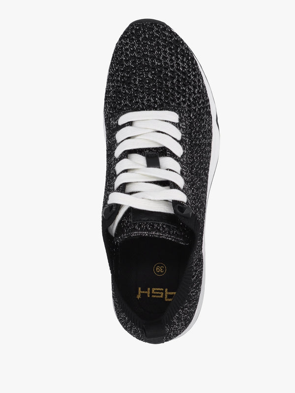 Laika Knitted Lurex Black Silver Trainers