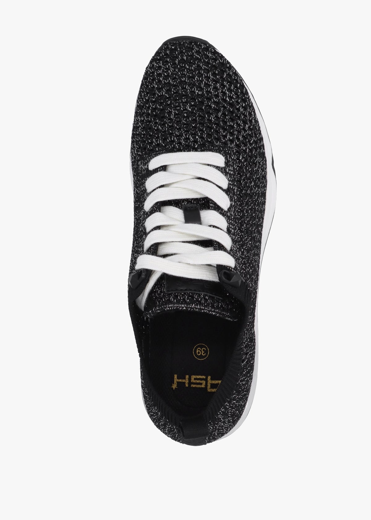 Laika Knitted Lurex Black Silver Trainers