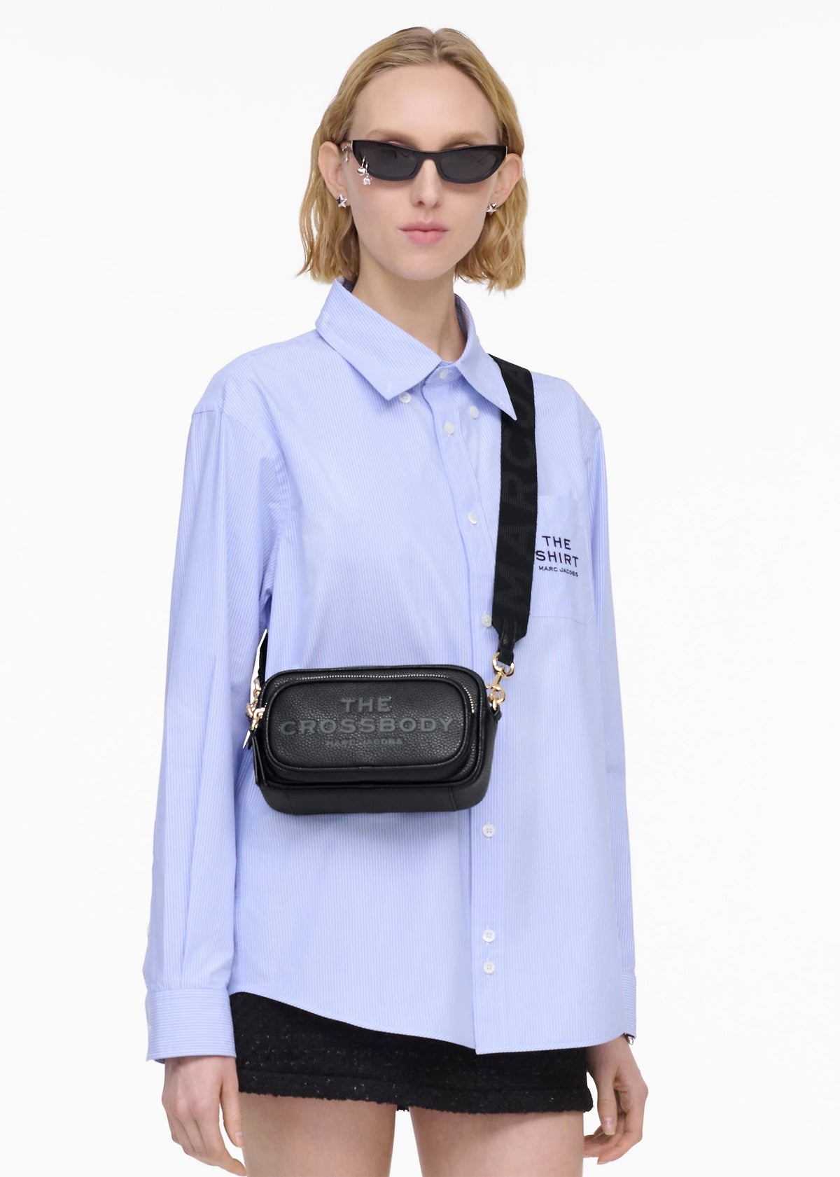 Black Leather The Crossbody Bag