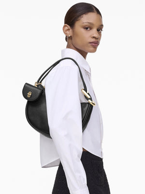 The Dual Black Leather Hobo Bag