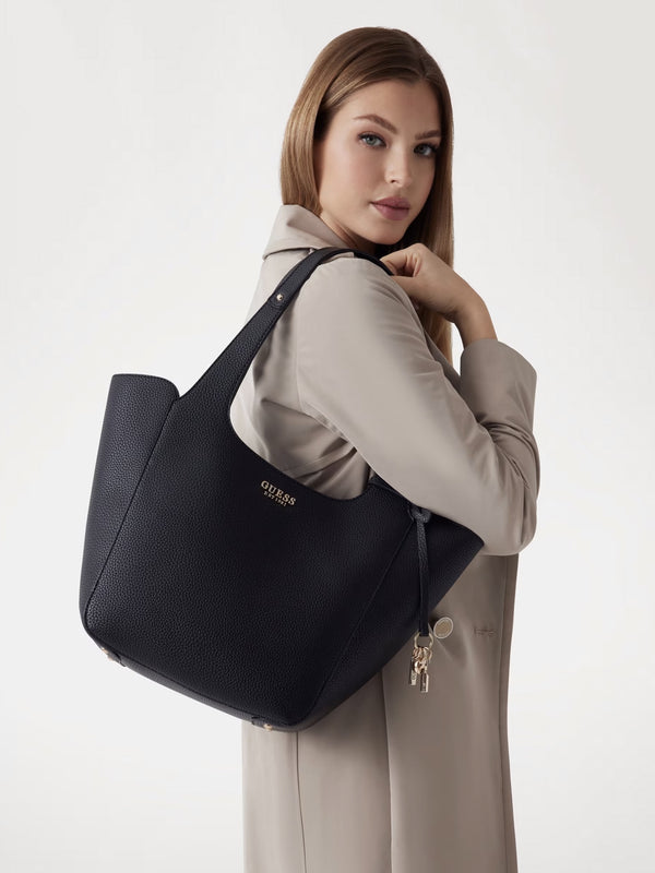 Helina Black Tote Bag
