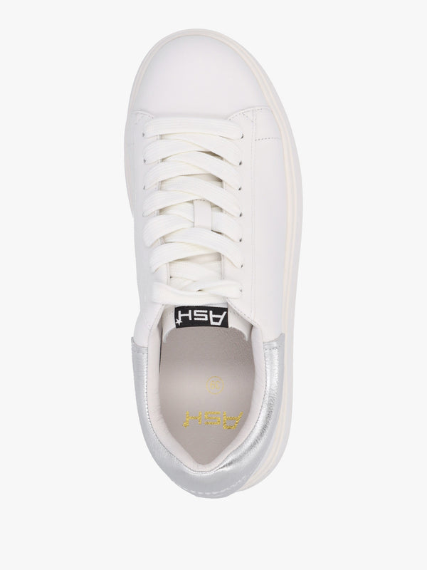 Mody White Silver Nappa Leather Chunky Trainers