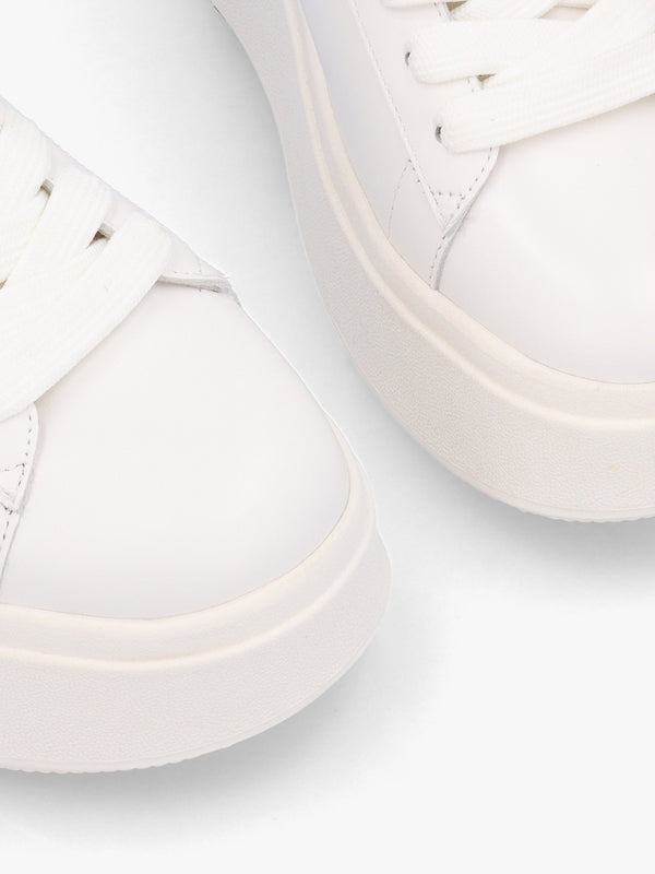 Mody White Silver Nappa Leather Chunky Trainers