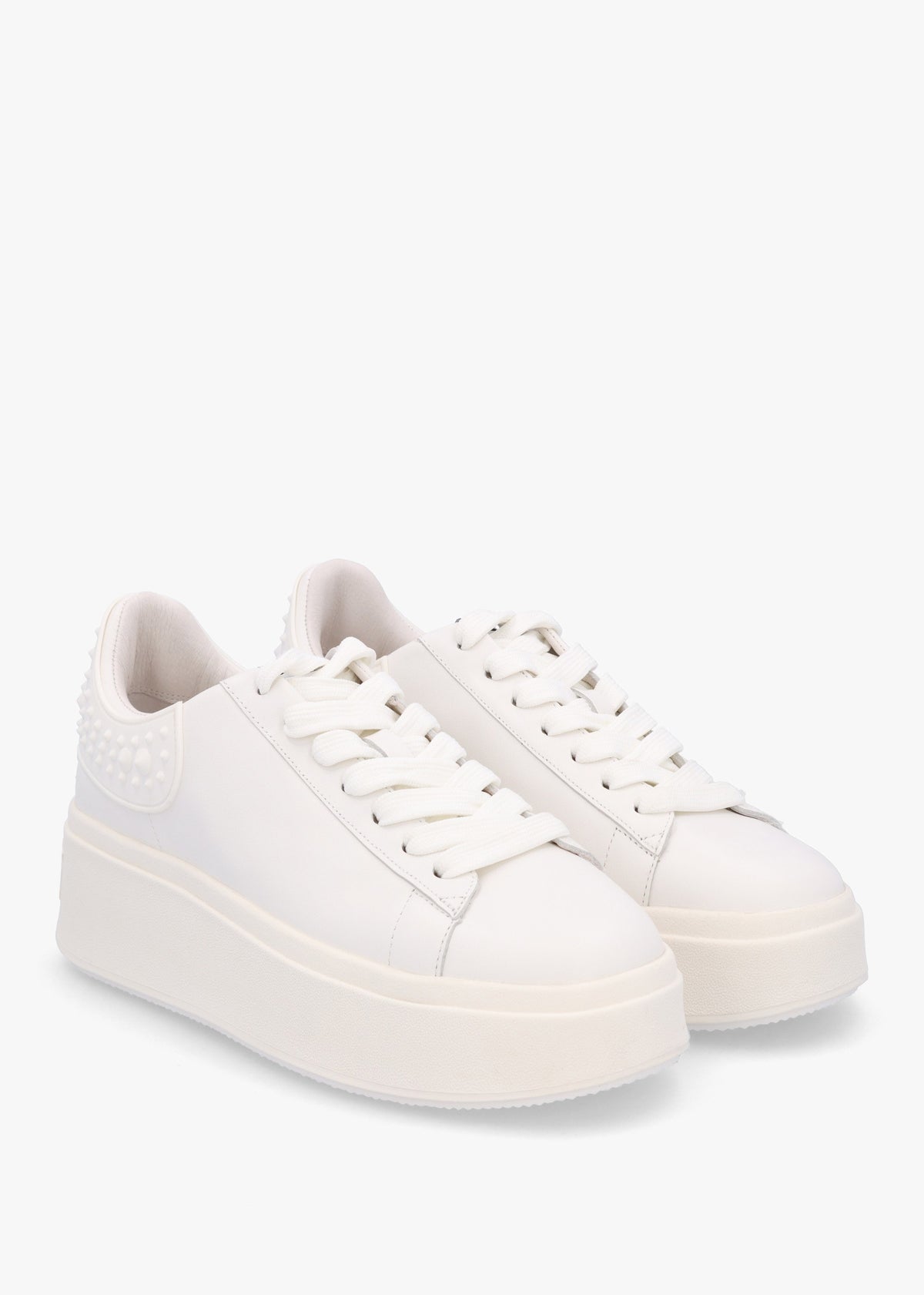 Moby Rubber White Leather Chunky Trainers
