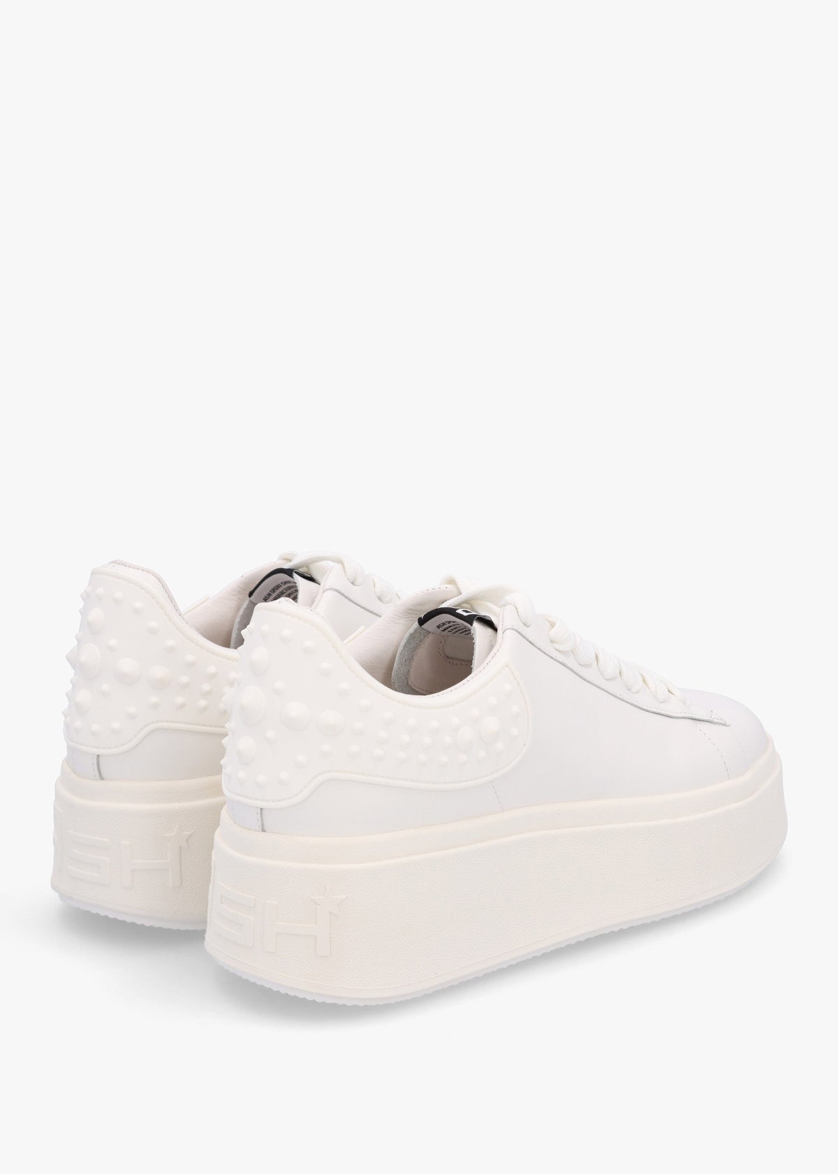 Moby Rubber White Leather Chunky Trainers