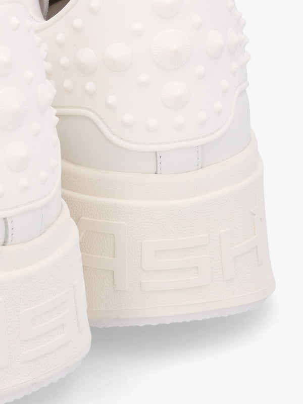 Moby Rubber White Leather Chunky Trainers