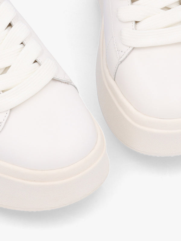 Mody Rubber White Beige Leather Chunky Trainers