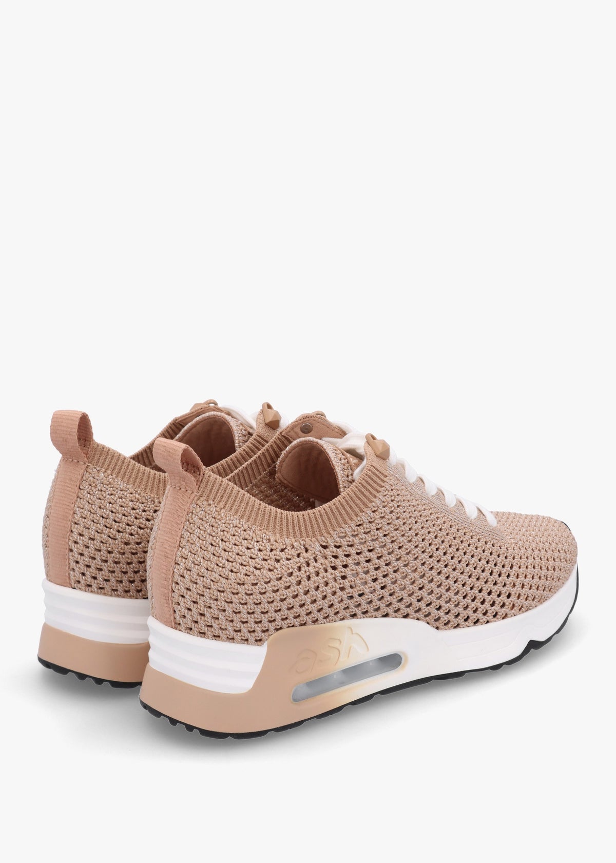 Laika Knitted Lurex Sand Gold Trainers