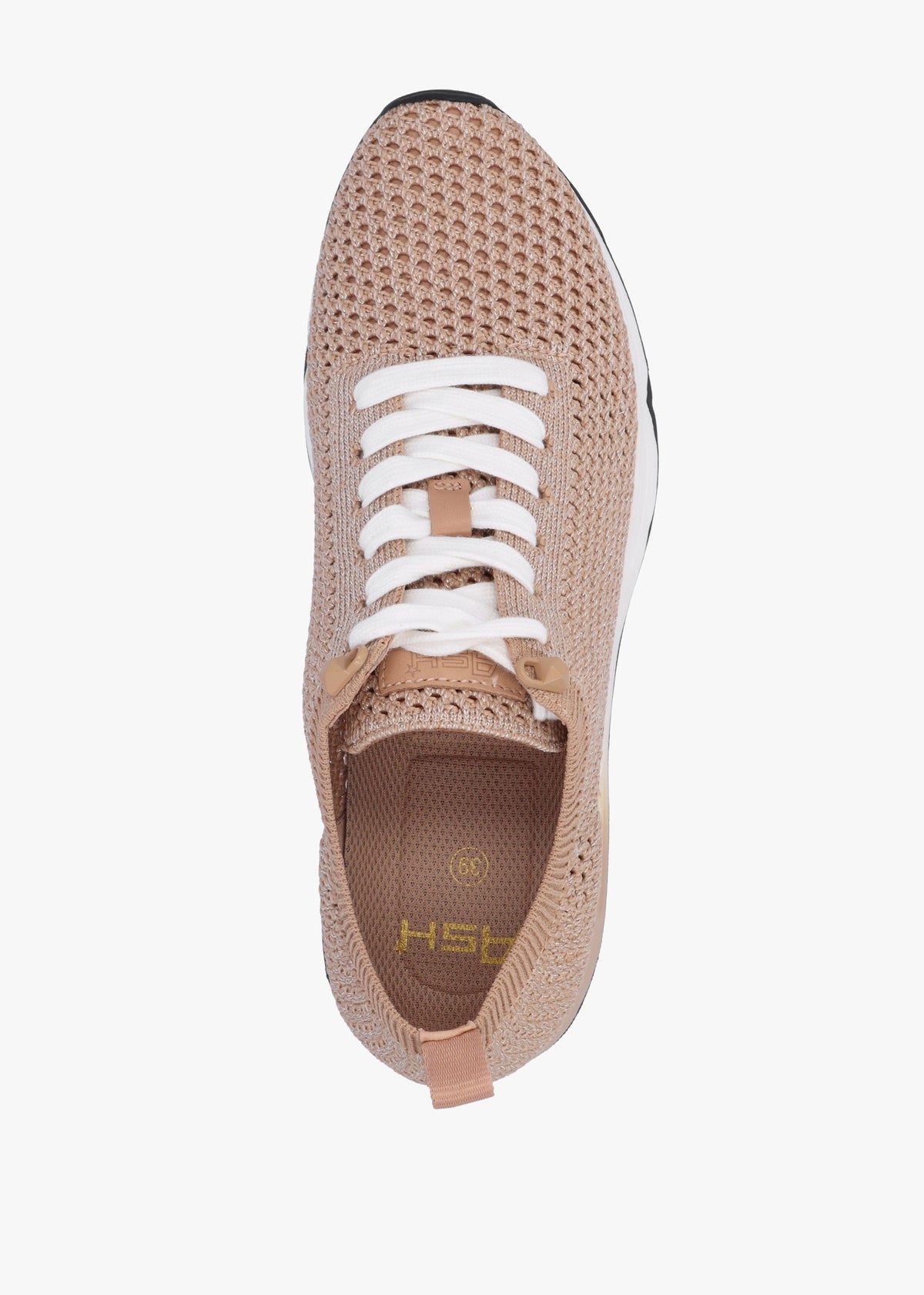 Laika Knitted Lurex Sand Gold Trainers