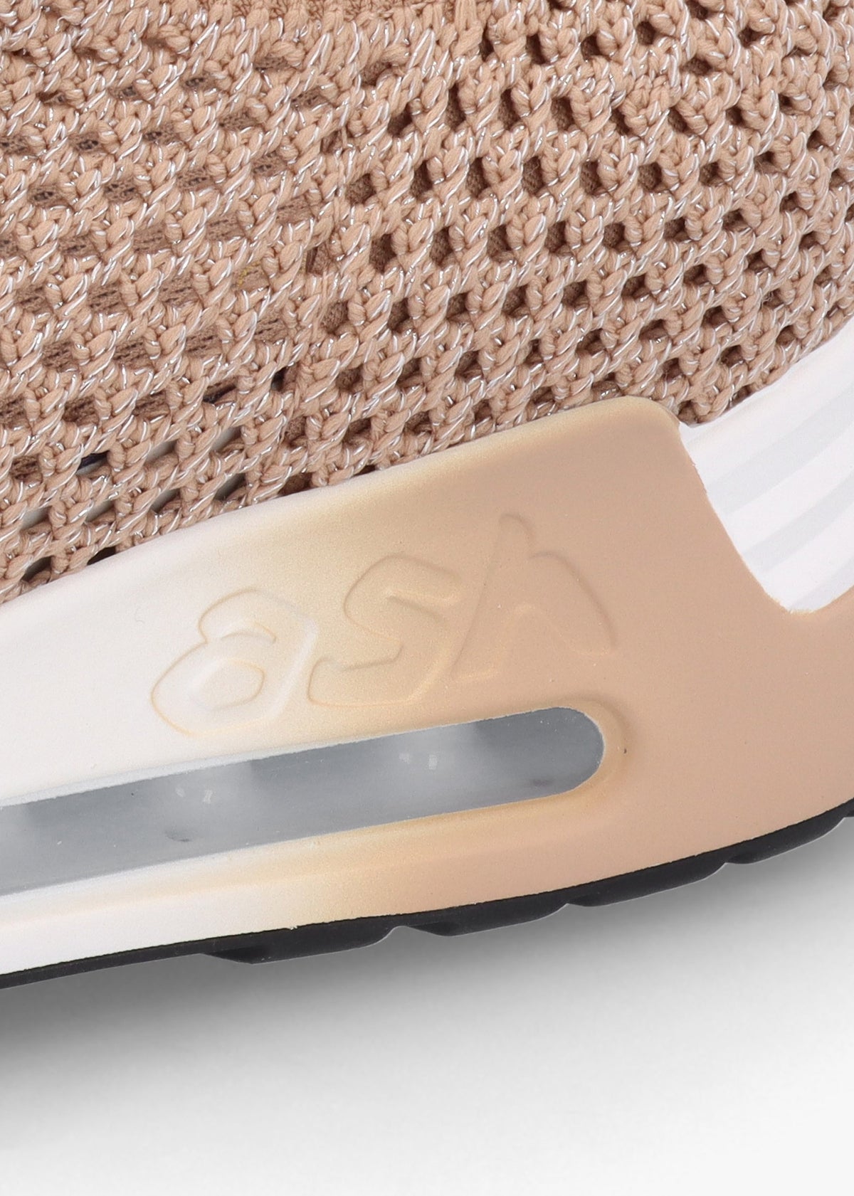 Laika Knitted Lurex Sand Gold Trainers