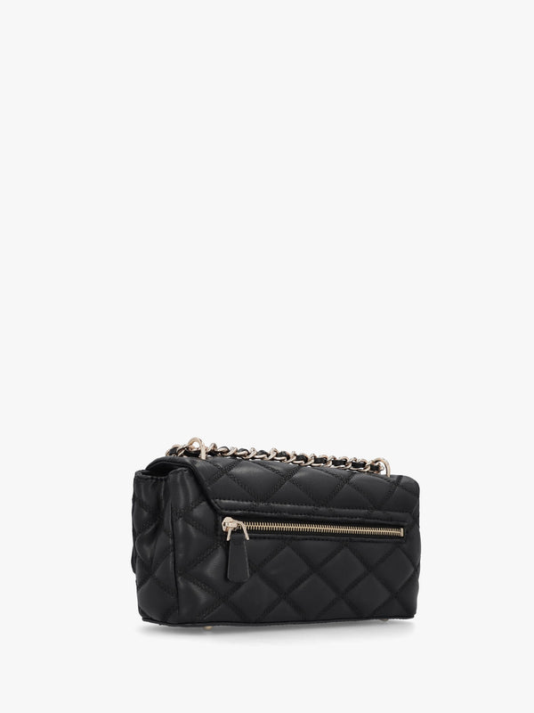Tamsin Quilted Black Cross-Body Bag