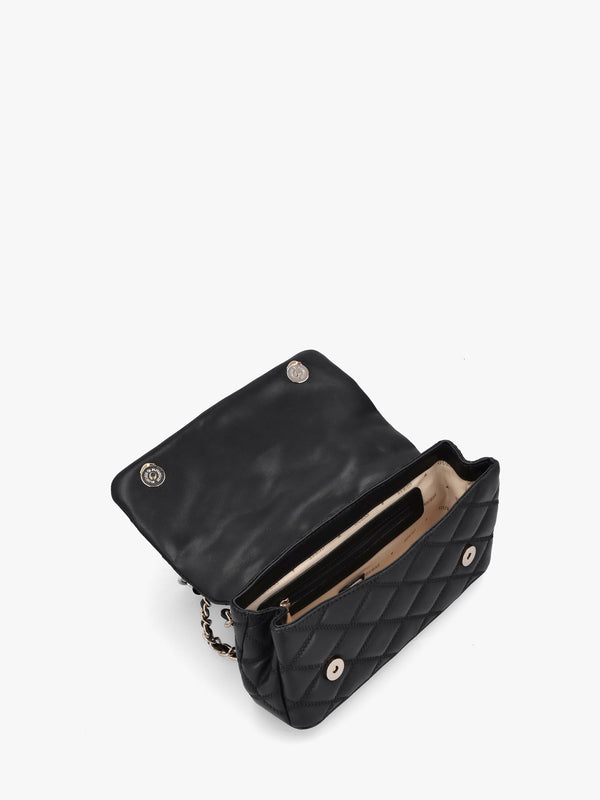 Tamsin Quilted Black Cross-Body Bag