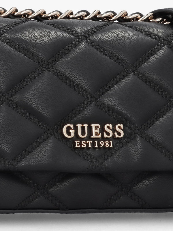 Tamsin Quilted Black Cross-Body Bag