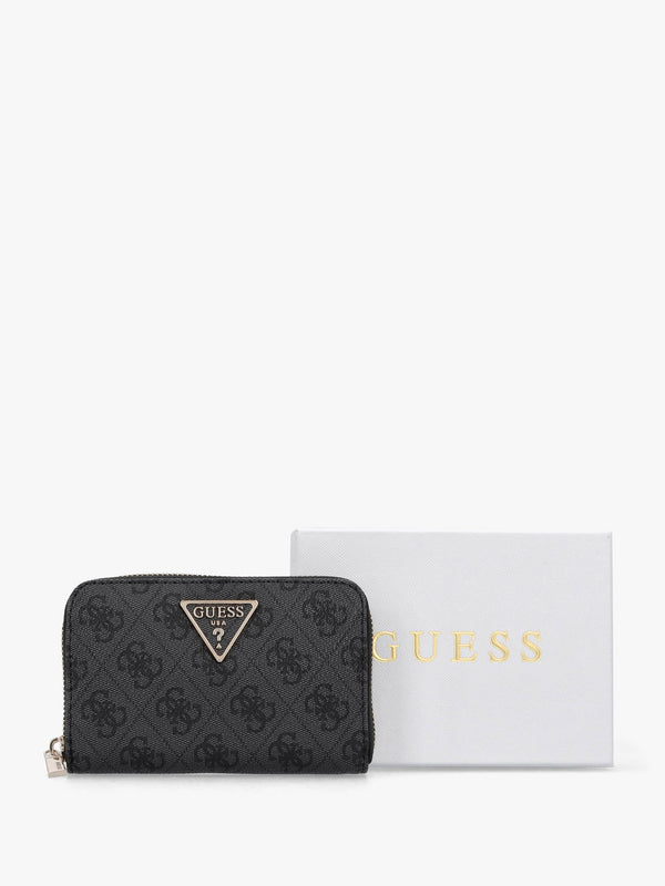 Zamira Medium Coal Logo Zip Around Wallet
