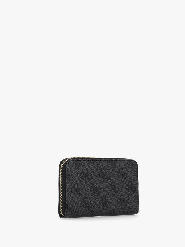 Zamira Medium Coal Logo Zip Around Wallet