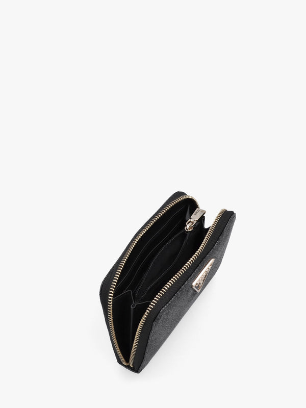 Zamira Medium Coal Logo Zip Around Wallet